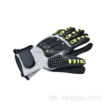 Hespax Oilfield Sandy Nitril geschnittenem resistenten Mechanikerhandschuhe